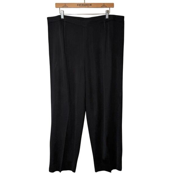 Exclusively Misook Women's Acrylic Knit Pull-On Straight Leg Pant Black Size 3X - Picture 1 of 9
